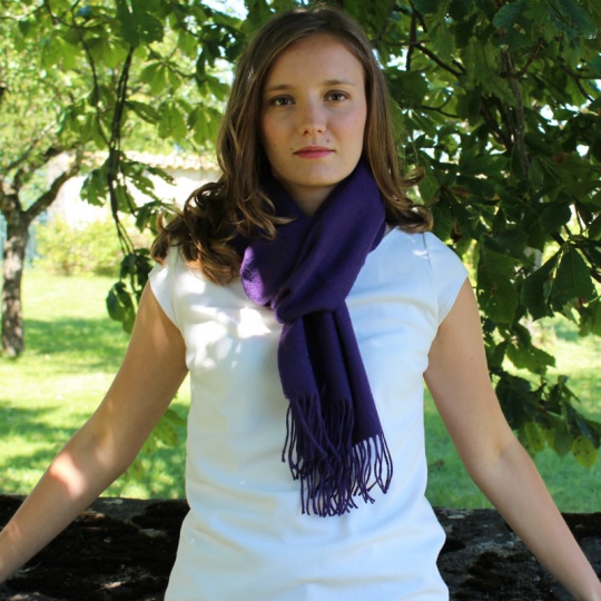 Purple alpaca scarf